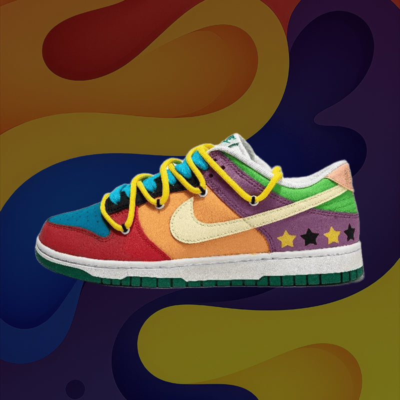 Custom Powerpuff Girls Dunk Red/Orange/Purple – hand-painted custom sneakers | DiySneakers
