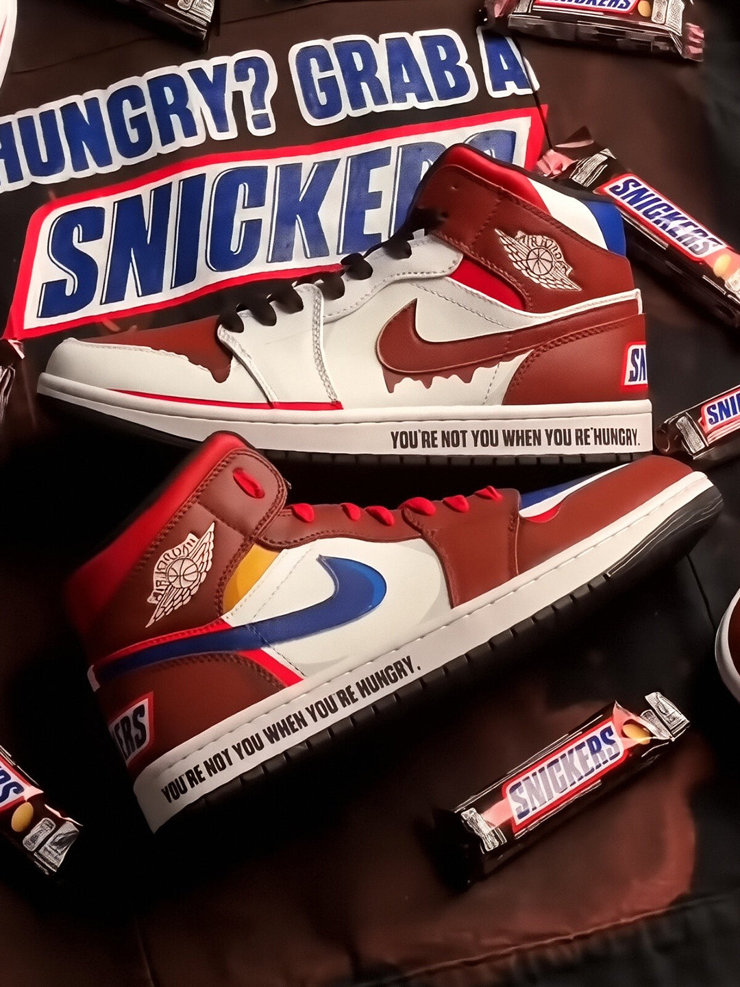 Custom Snickers Air Jordan 1 – hand-painted custom sneakers | DiySneakers