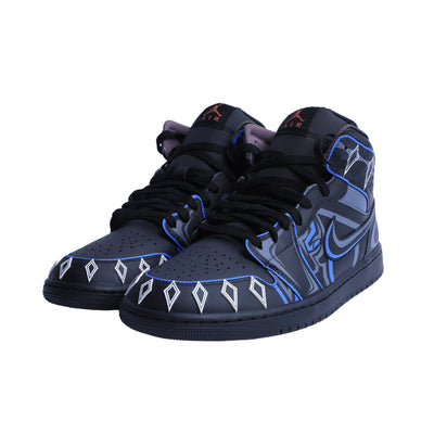 Custom Black Panther Air Jordan 1 – custom sneakers view 2 | DiySneakers
