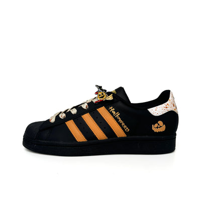 Custom Pumpkin Kicks originals SUPERSTAR Halloween Series Black – custom sneakers view 2 | DiySneakers