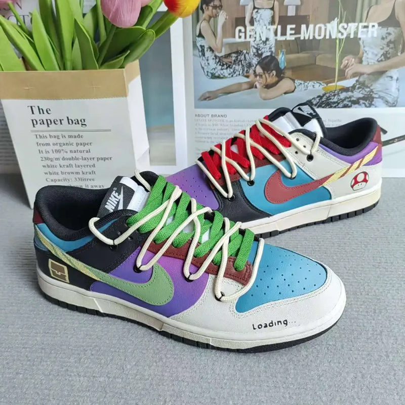 Custom Super Mario Mandarin Duck Dunk – hand-painted custom sneakers | DiySneakers