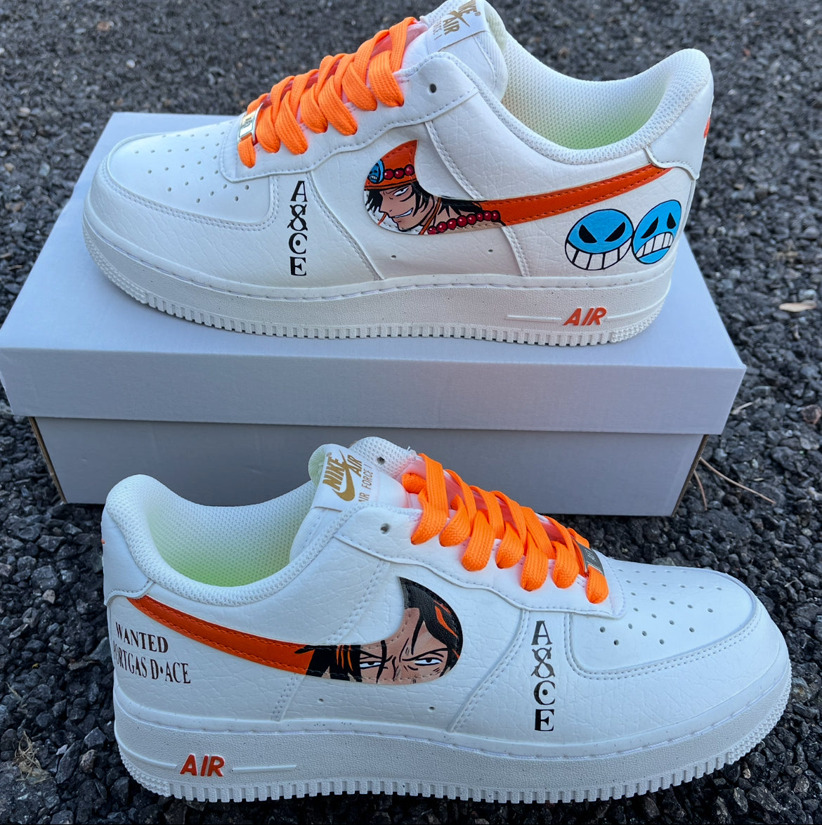 Custom Asce One piece Air Force 1 – hand-painted custom sneakers | DiySneakers