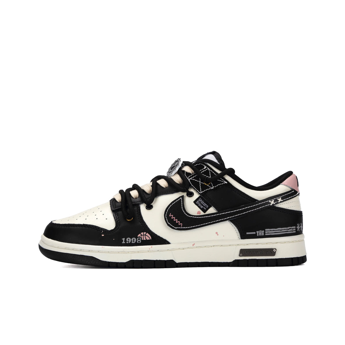 Custom Fiery Zone Dunk Black – hand-painted custom sneakers | DiySneakers