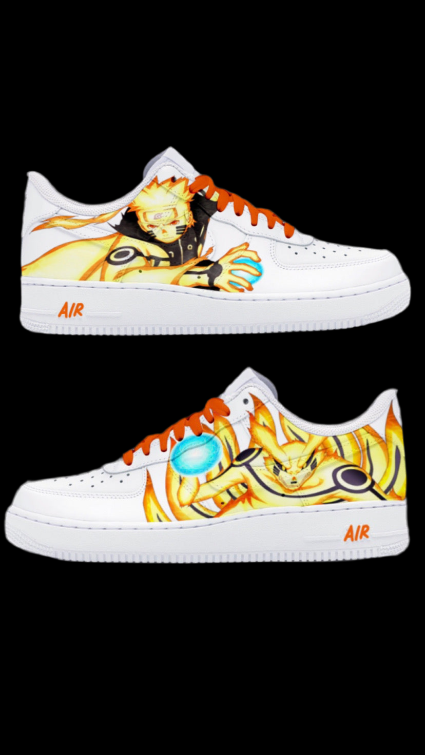 Custom Naruto Vs Kurama Air Force 1 – hand-painted custom sneakers | DiySneakers