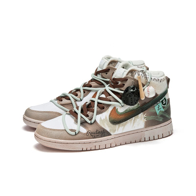 Custom Baseball League Dunk Brown – custom sneakers view 2 | DiySneakers