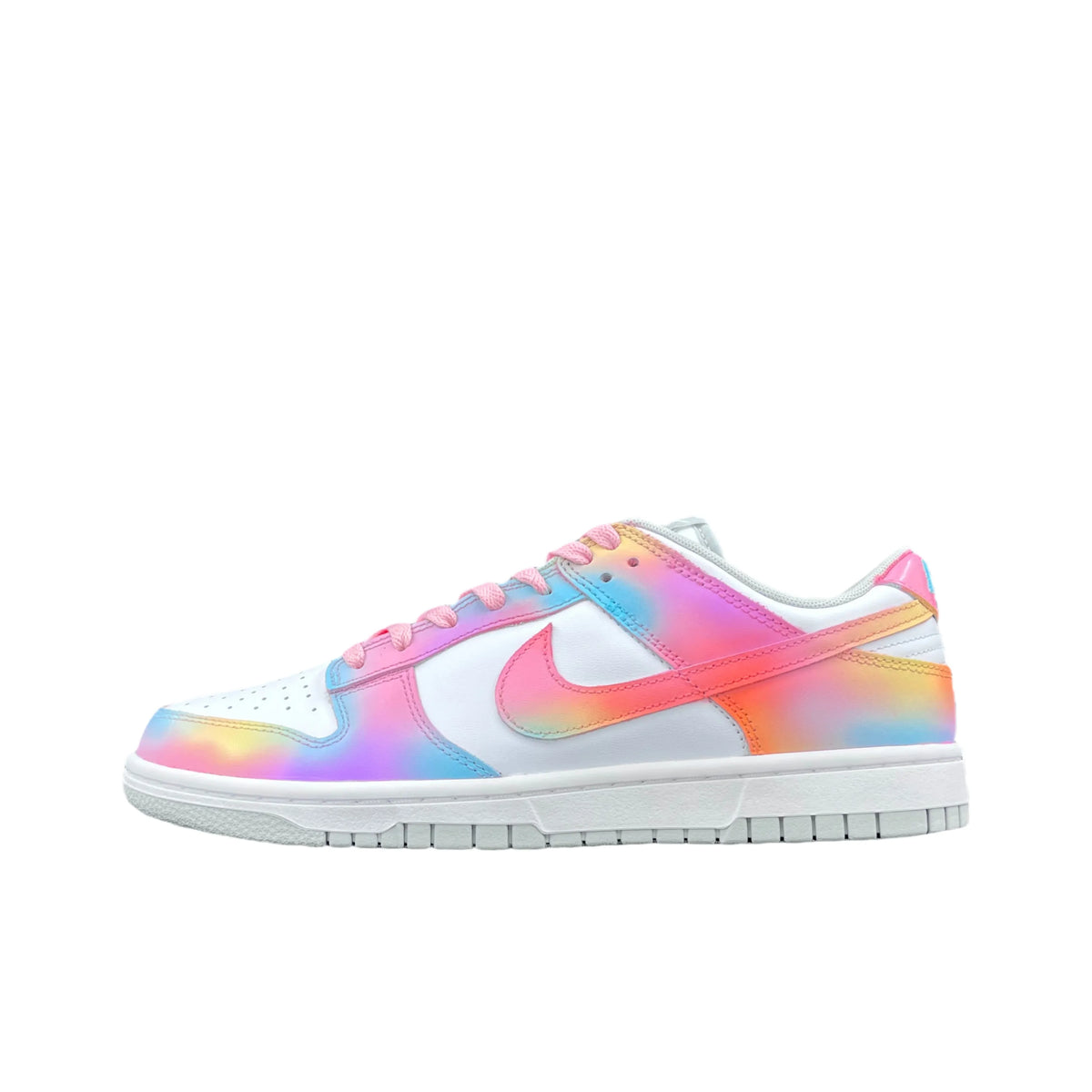 Custom Aurora Dunk Low Gradient Color/Spilt Color – hand-painted custom sneakers | DiySneakers