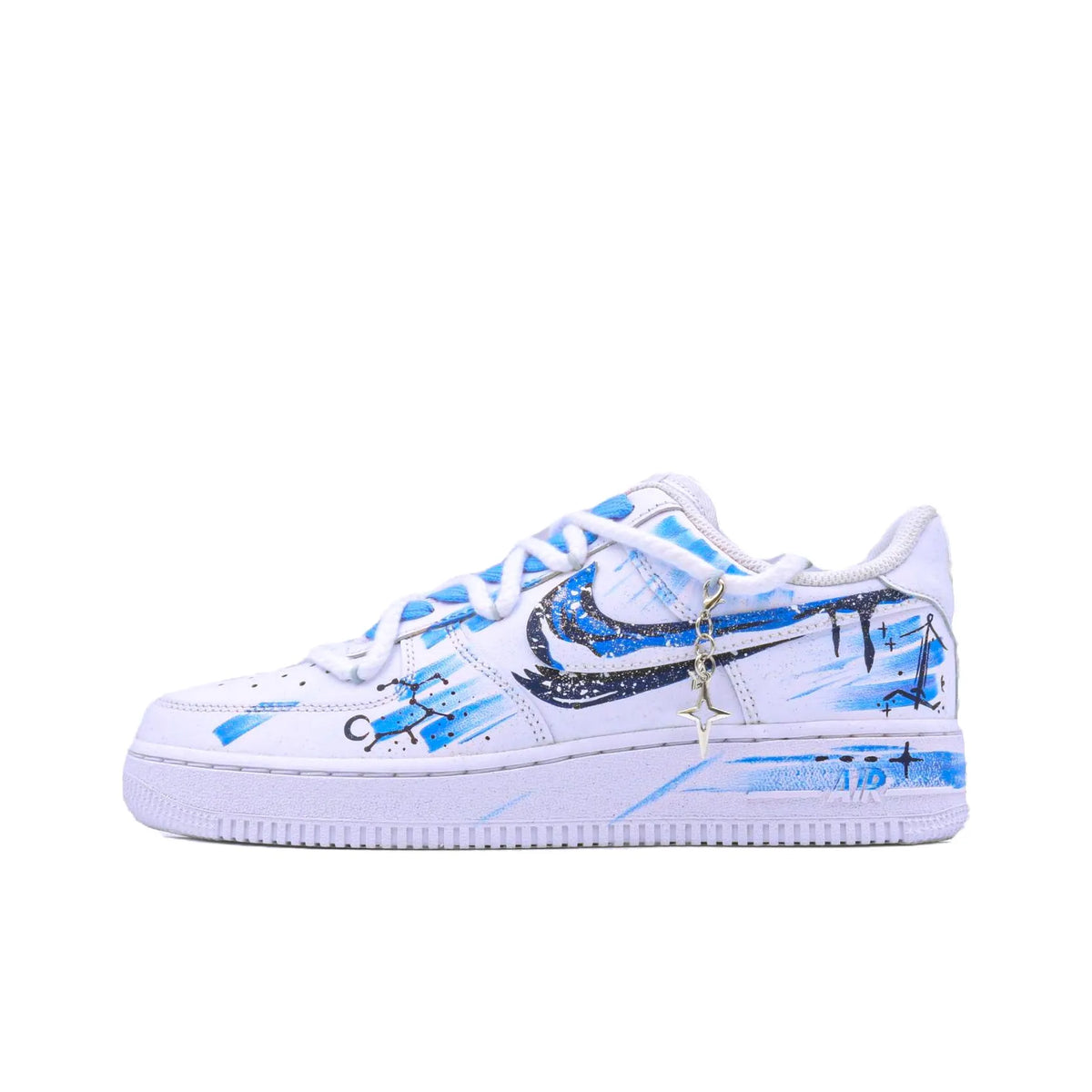 Customized The Twelve Zodiac Signs: Sagittarius - Fashionable Starry Sky Air Force 1 Shoes – hand-painted custom sneakers …
