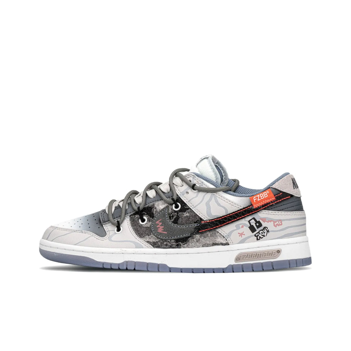 Custom Country Music Dunk Gray/Beige – hand-painted custom sneakers | DiySneakers