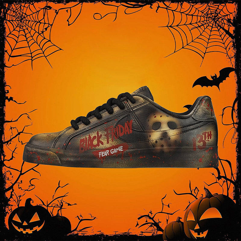 Custom Black Friday Court Royale Distressed Style – hand-painted custom sneakers | DiySneakers