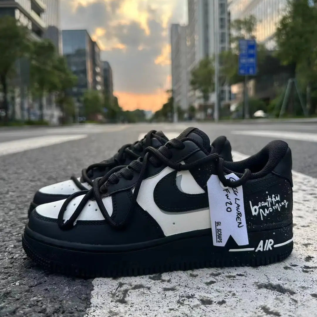 Custom white peach bubbles Air Force 1 – hand-painted custom sneakers | DiySneakers