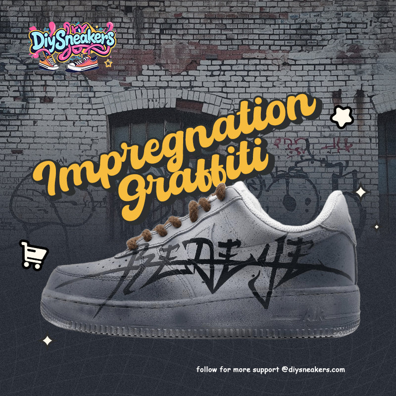 Gray gradient retro custom sneakers for men