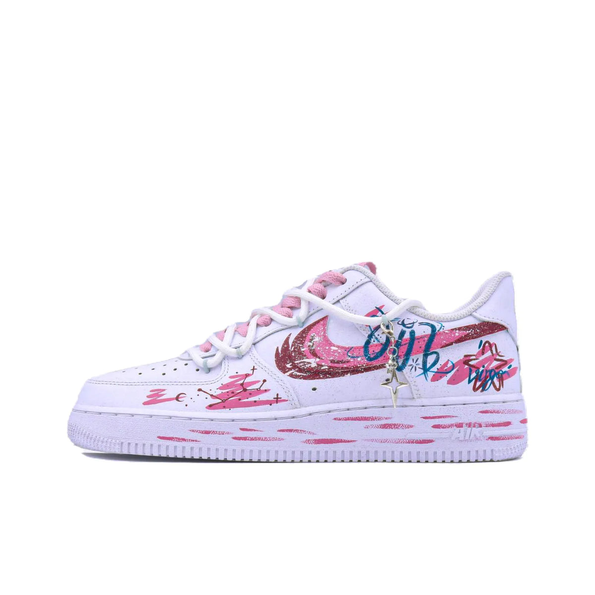 Customized The Twelve Zodiac Signs: Virgo - Fashionable Starry Sky Air Force 1 Shoes – hand-painted custom sneakers | DiyS…