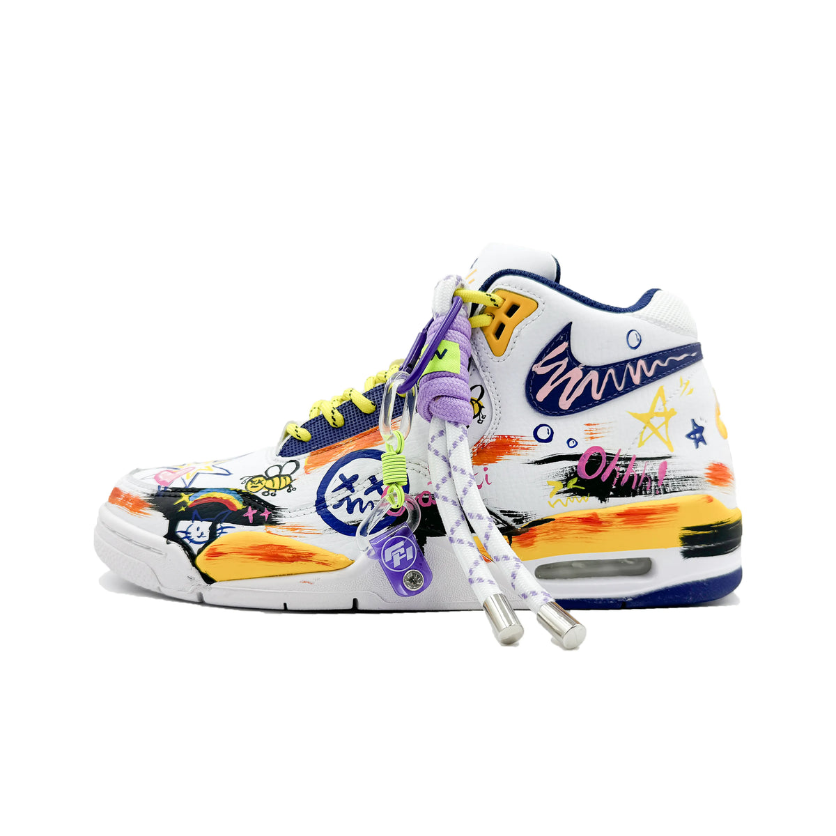 Custom Shining Star Flight Legacy Graffiti – hand-painted custom sneakers | DiySneakers