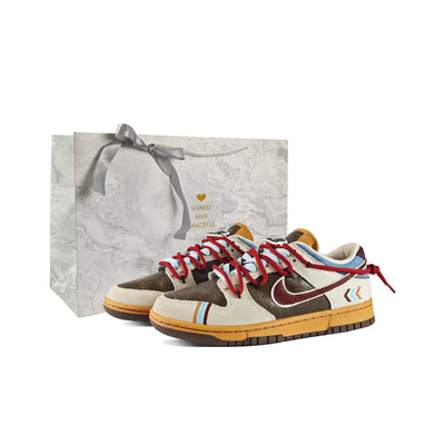 Custom Retro Brown Dunk Low Brown/Beige – custom sneakers view 2 | DiySneakers