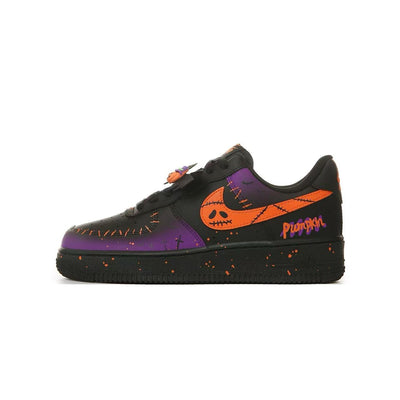 Custom Ghost Party Air Force 1 Low Black/Purple – custom sneakers view 2 | DiySneakers