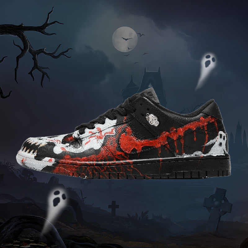 Custom Halloween Skull Dunk – hand-painted custom sneakers | DiySneakers