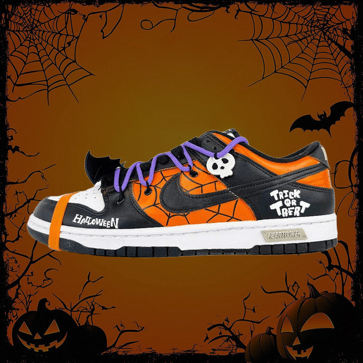 Custom House of the Ghosts Dunk Orange – hand-painted custom sneakers | DiySneakers