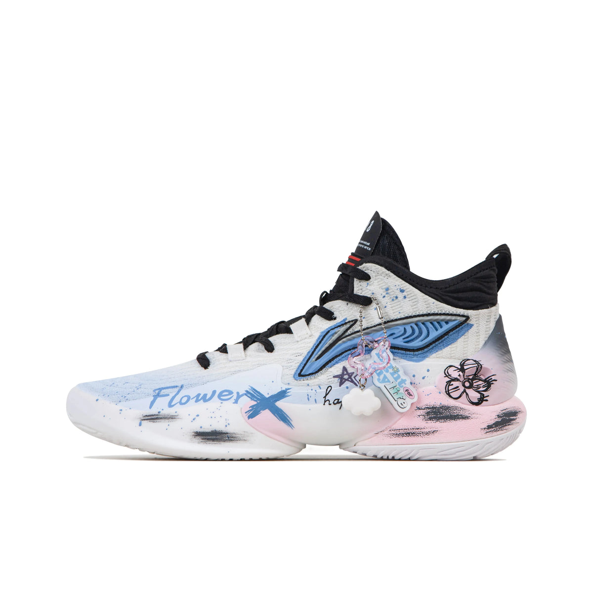 Free Walk - Blue and Pink Color Clash Custom Street LiNing – hand-painted custom sneakers | DiySneakers