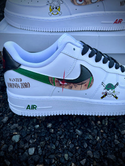 Custom Luffy gear 5 Vs Zoro King of Hell One piece Air Force 1 – custom sneakers view 2 | DiySneakers