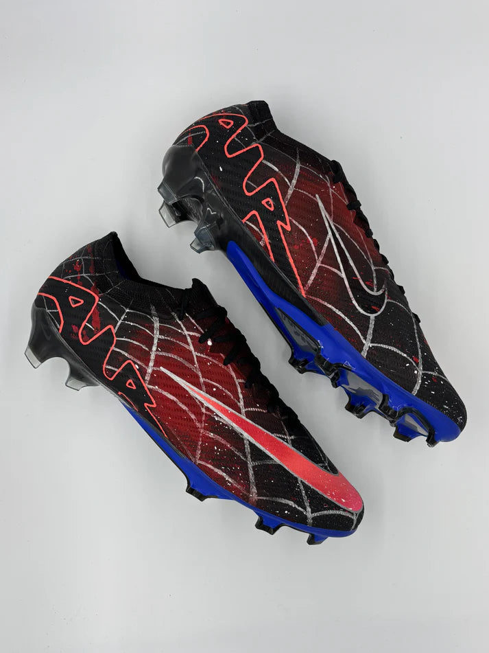 Custom Spider Man Zoom Mercurial Vapor Red/Black – hand-painted custom sneakers | DiySneakers