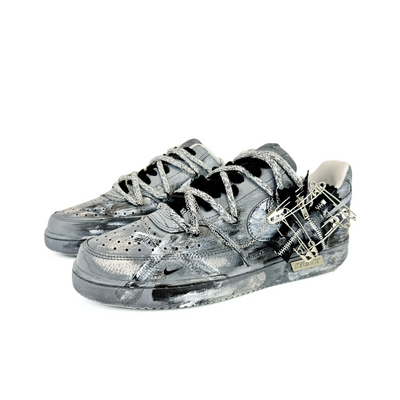 Custom Zipper Deconstruction Court Vision 1 Low Street Art – custom sneakers view 2 | DiySneakers