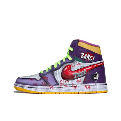 Custom Joker Hand-paint Air Jordan 1 Retro High OG Top – custom sneakers view 2 | DiySneakers
