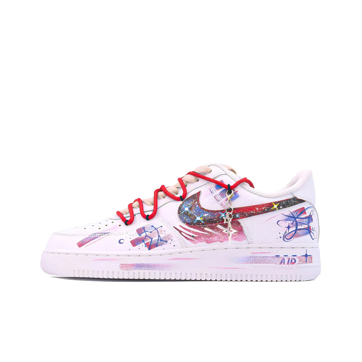 Customized The Twelve Zodiac Signs: Gemini - Fashionable Starry Sky Air Force 1 Shoes – hand-painted custom sneakers | Diy…