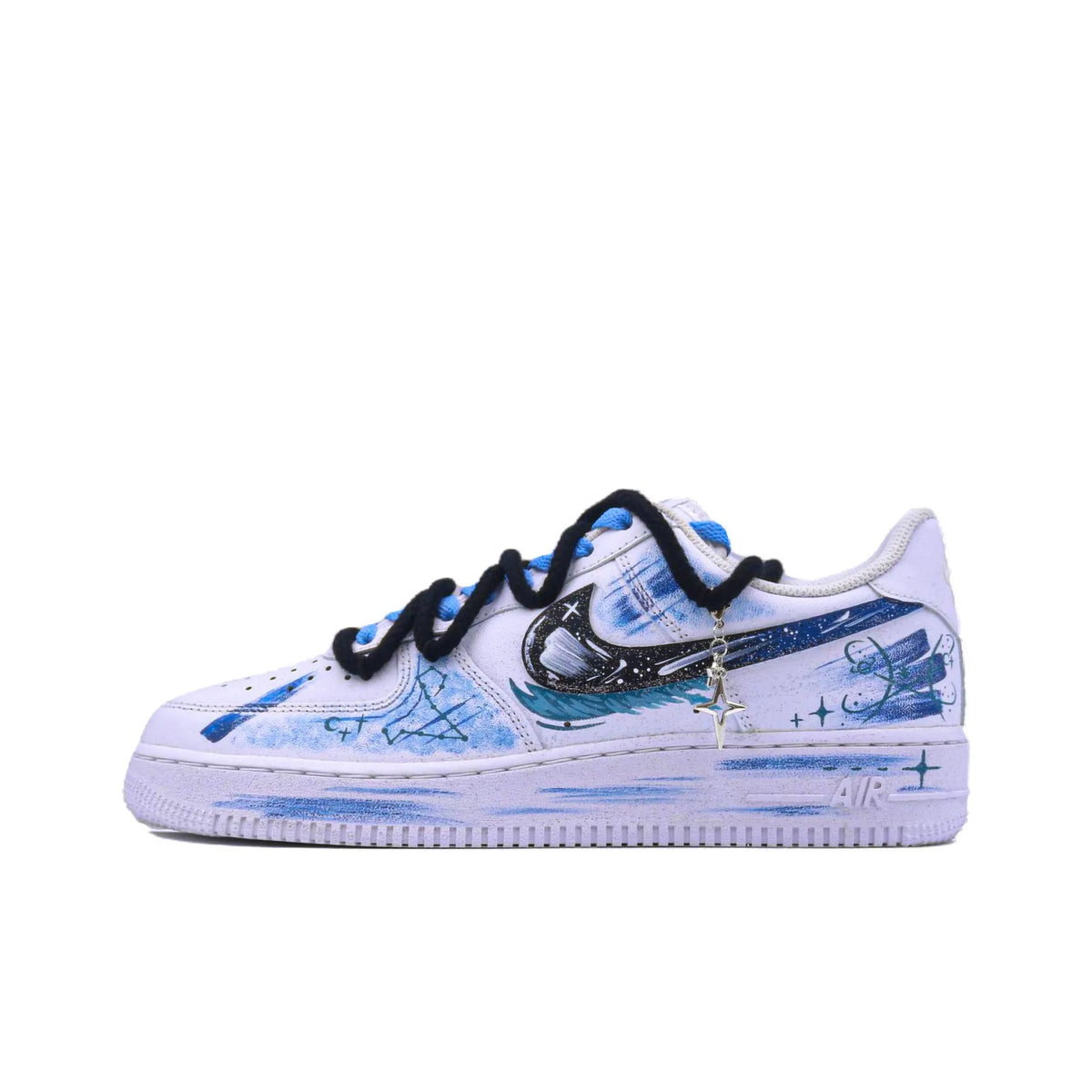 Customized The Twelve Zodiac Signs: Pisces - Fashionable Starry Sky Air Force 1 Shoes – hand-painted custom sneakers | Diy…