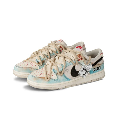 Custom Sky City Dunk Denim Style – custom sneakers view 2 | DiySneakers