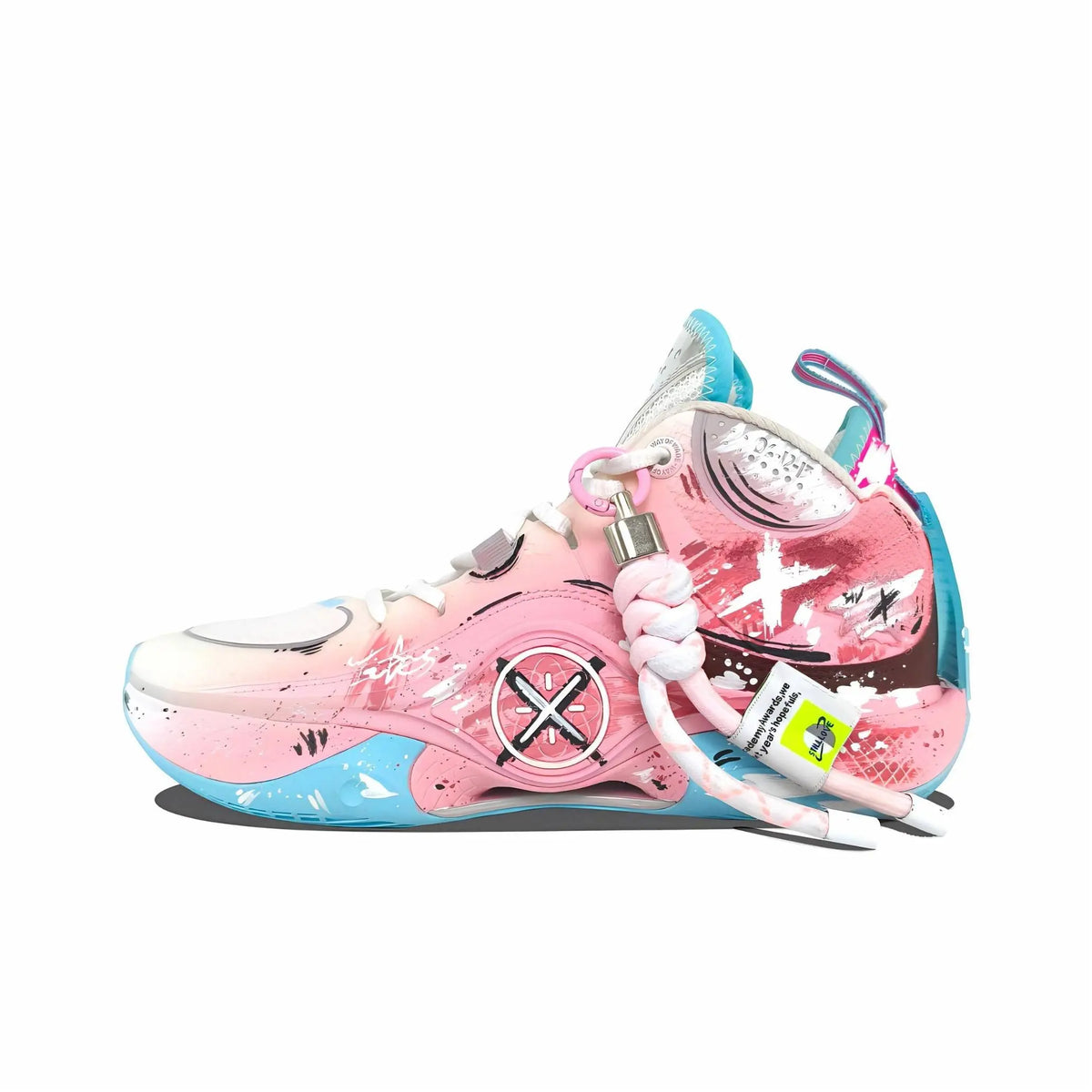 Pink Graffiti Custom Street LiNing – hand-painted custom sneakers | DiySneakers