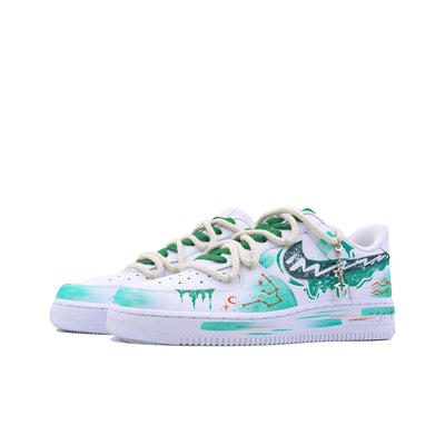 Customized The Twelve Zodiac Signs: Aquarius - Fashionable Starry Sky Air Force 1 Shoes – custom sneakers view 2 | DiySnea…