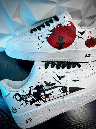 Custom Itachi /Naruto Air Force 1 – custom sneakers view 2 | DiySneakers