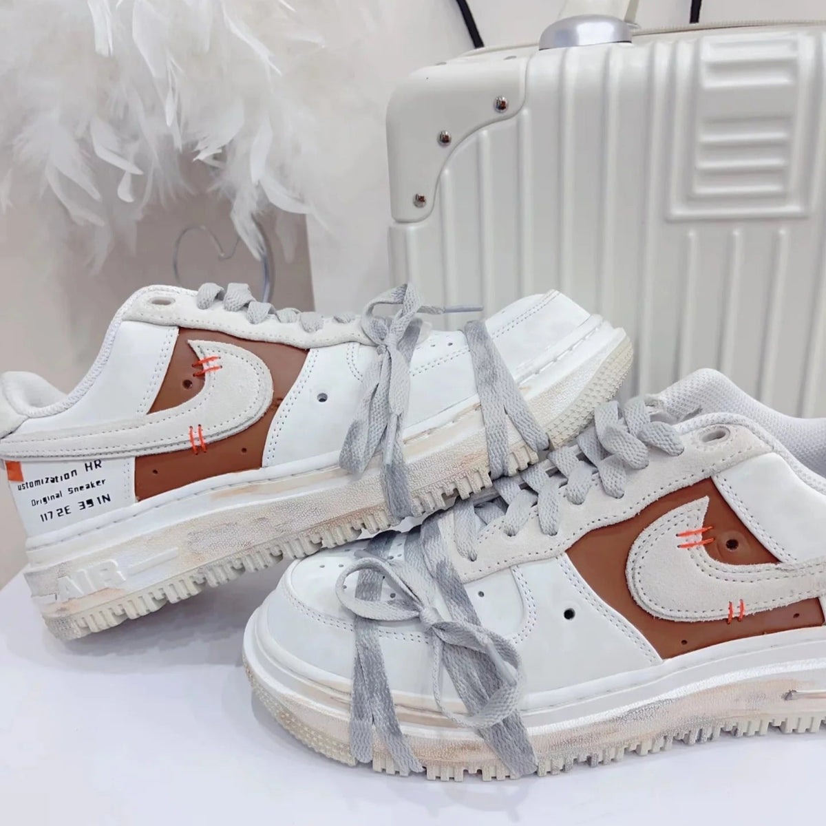 Custom Lace-up bread Air Force 1 – hand-painted custom sneakers | DiySneakers