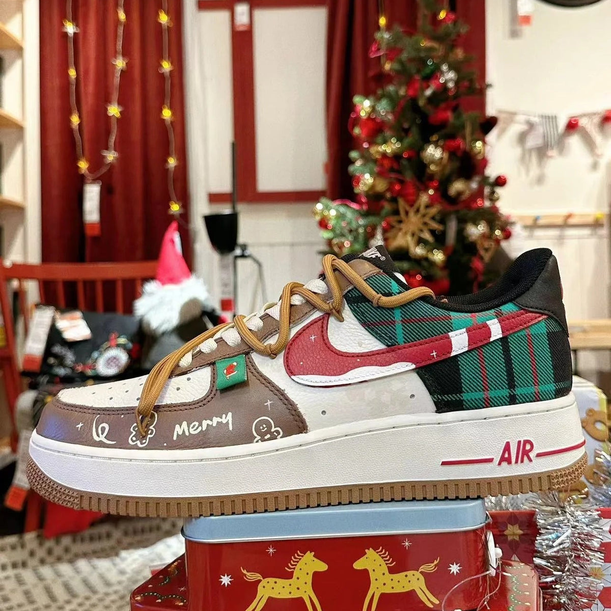 Custom Winter Overture Air Force 1 – hand-painted custom sneakers | DiySneakers
