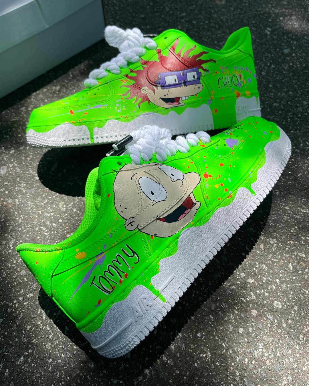 Customized Rugrats x Hey Arnold! Chaos AF1 Air Force 1 Shoes Hand Painted – custom sneakers view 4 | DiySneakers