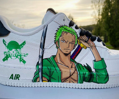 Custom One piece Luffy vs Zoro Air Force 1 – custom sneakers view 2 | DiySneakers