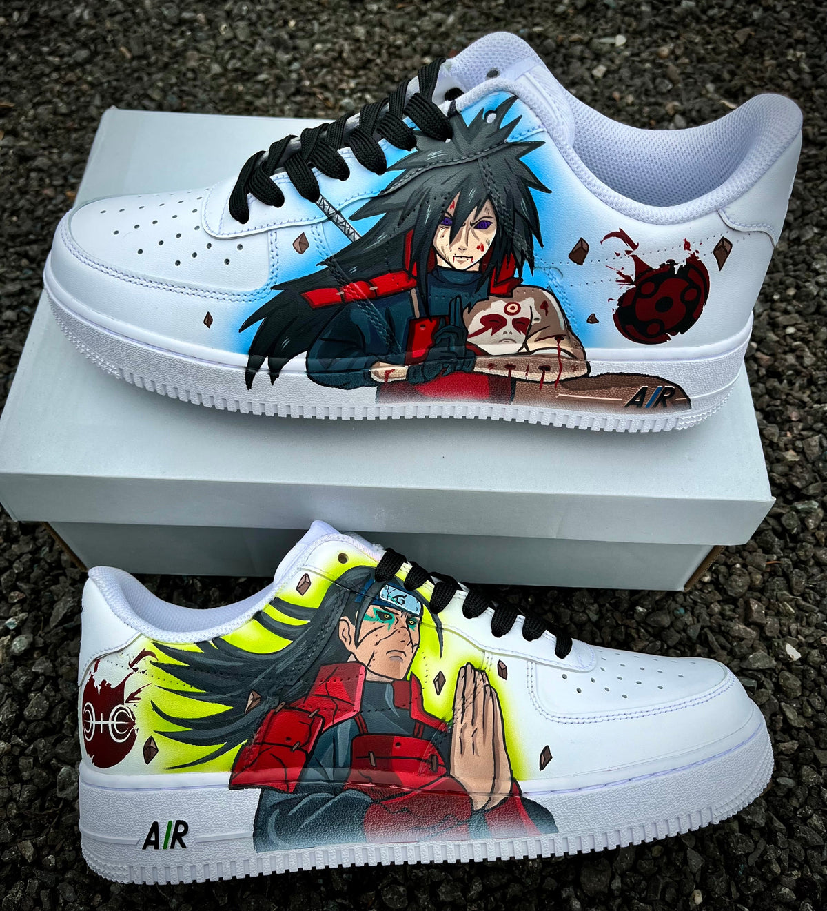 Custom Madara / Hashirama Air Force 1 – hand-painted custom sneakers | DiySneakers