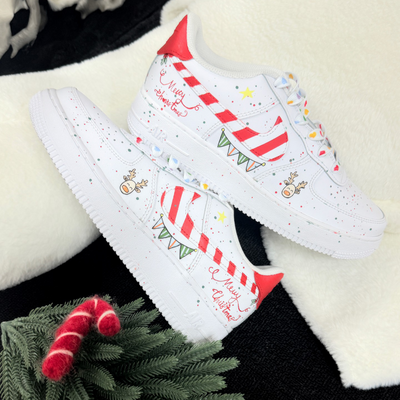 Custom Christmas party Air Force 1 – custom sneakers view 2 | DiySneakers