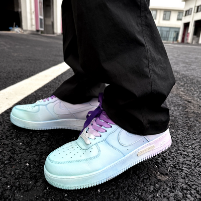 Custom Colored Neon Air Force 1 – custom sneakers view 2 | DiySneakers