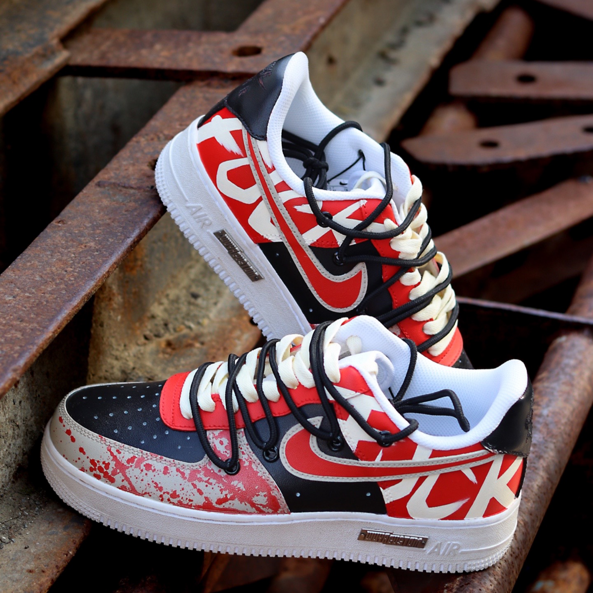 Custom Violent Aesthetic Air Force 1 – hand-painted custom sneakers | DiySneakers