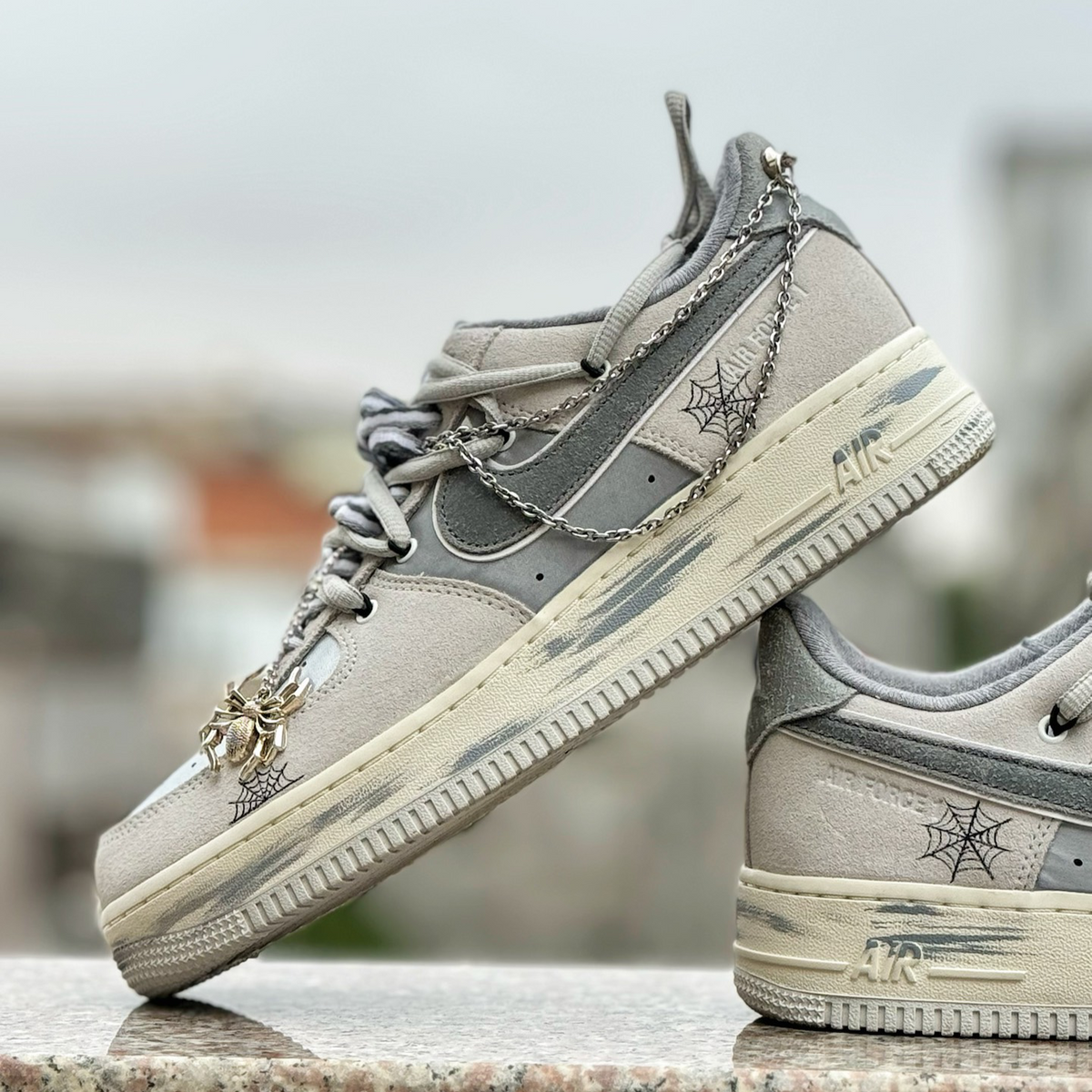 Custom Female dark spider QD Air Force 1 – hand-painted custom sneakers | DiySneakers