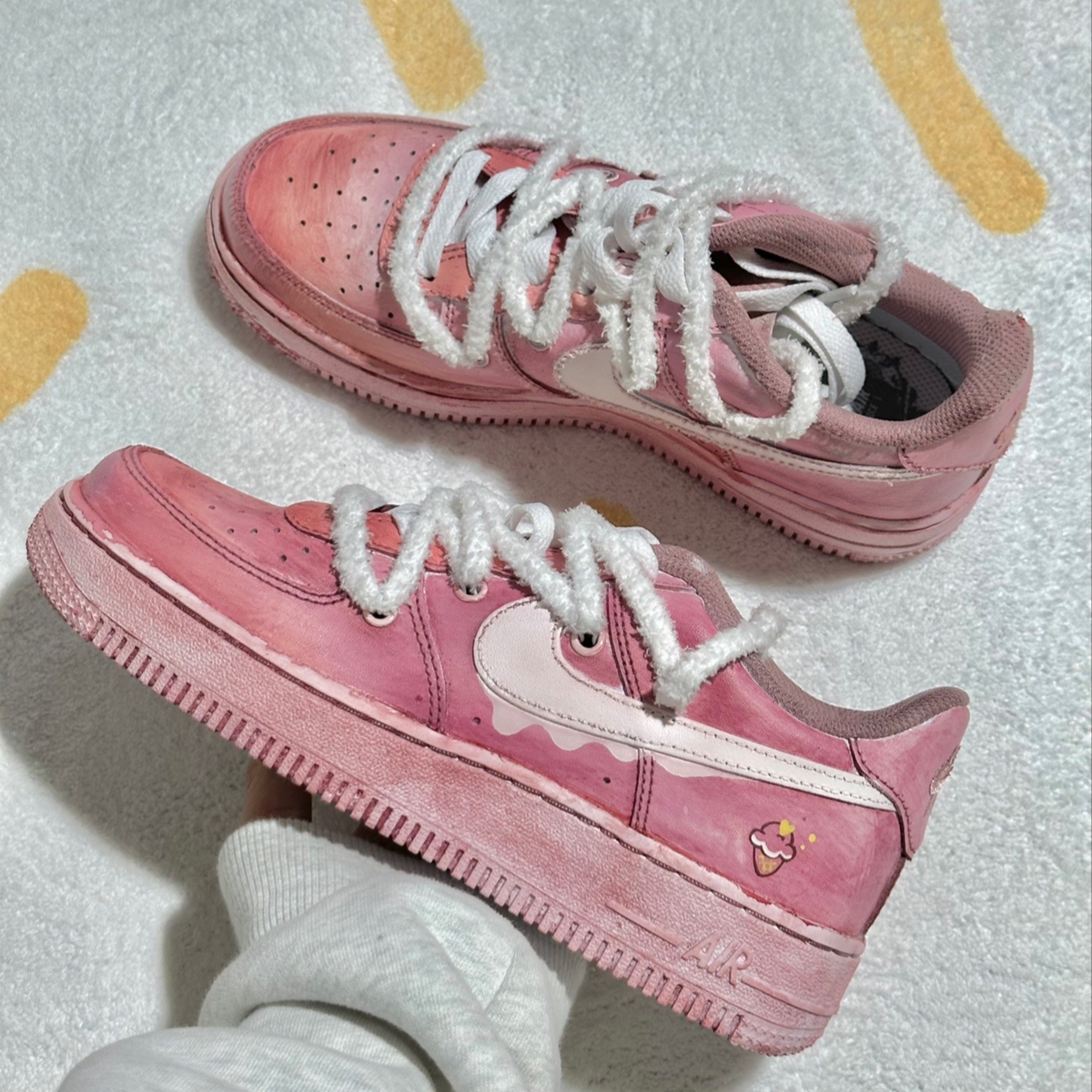 Custom The ice cream for melts Air Force 1 – hand-painted custom sneakers | DiySneakers