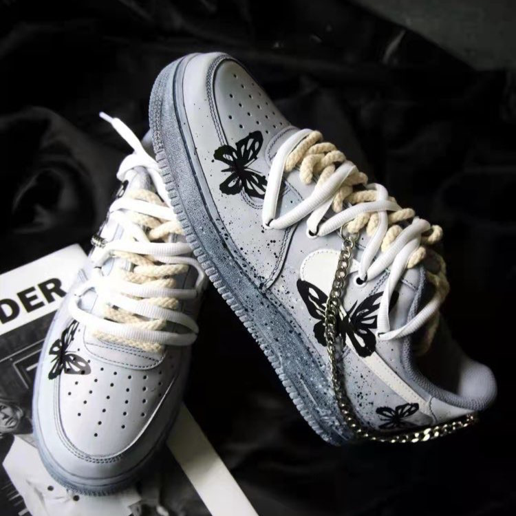 Custom retro butterfly Air Force 1 – hand-painted custom sneakers | DiySneakers