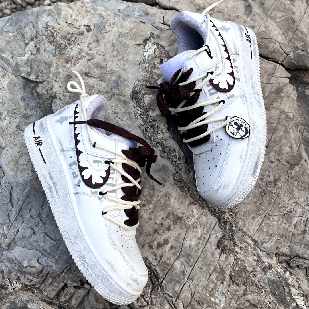Custom April Fool Day for xhzz Air Force 1 – hand-painted custom sneakers | DiySneakers