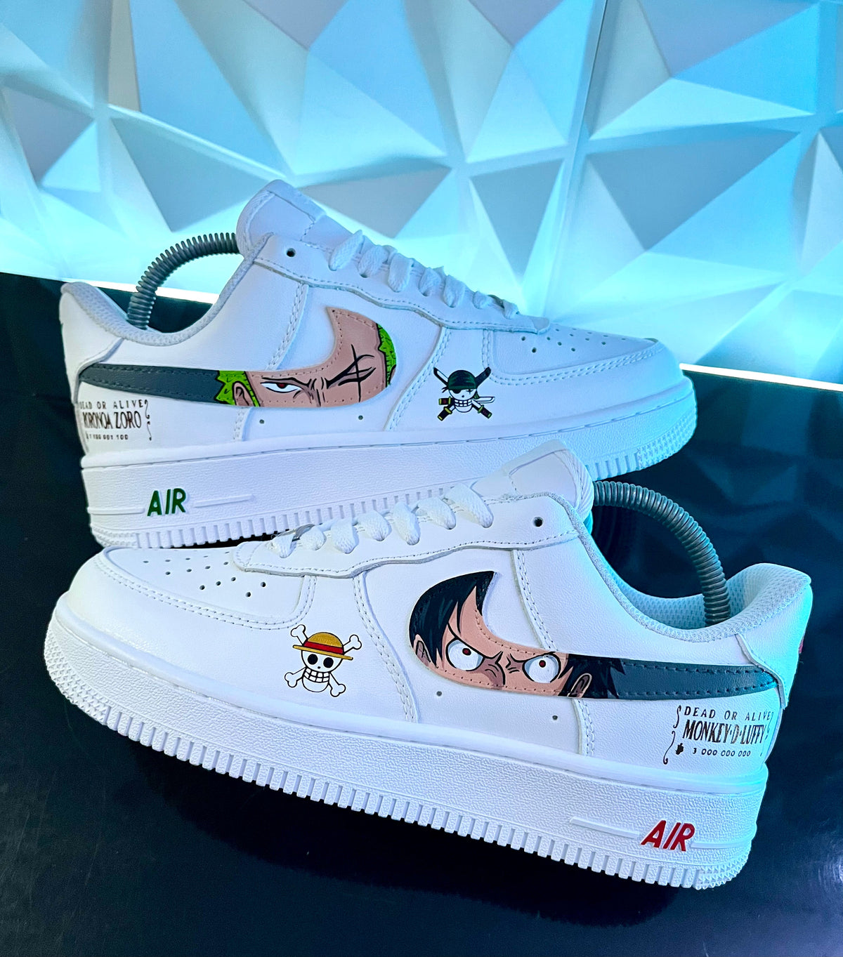 Custom Luffy Vs Zoro Air Force 1 – hand-painted custom sneakers | DiySneakers