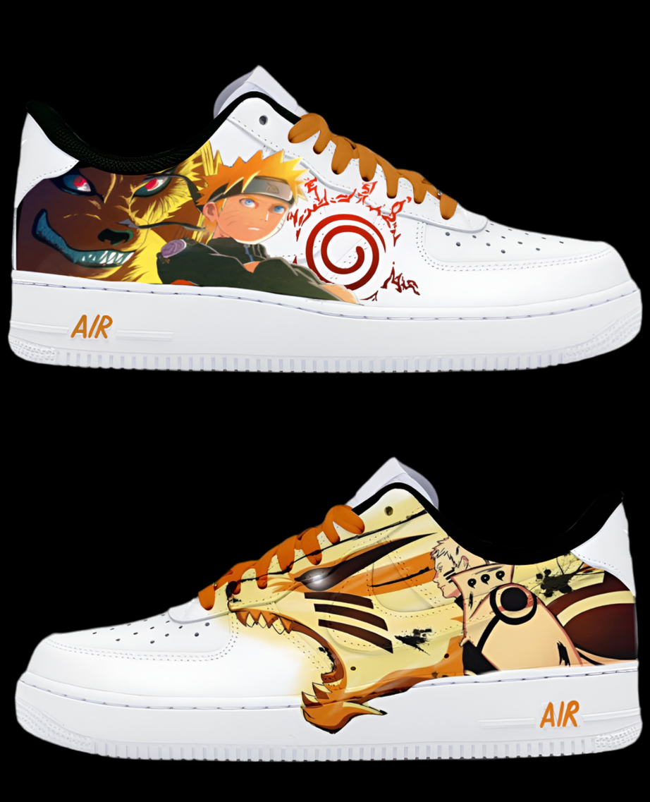 Custom Naruto Vs Kurama Air Force 1 – hand-painted custom sneakers | DiySneakers
