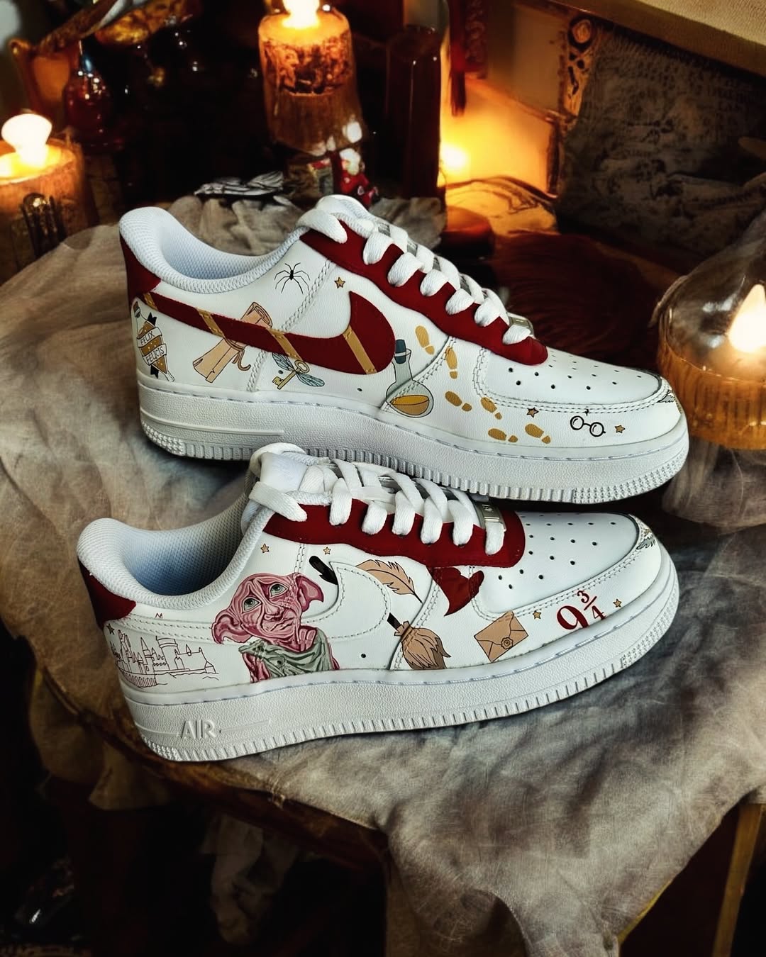 Custom Harry Poter - Dobby Air Force 1 – hand-painted custom sneakers | DiySneakers