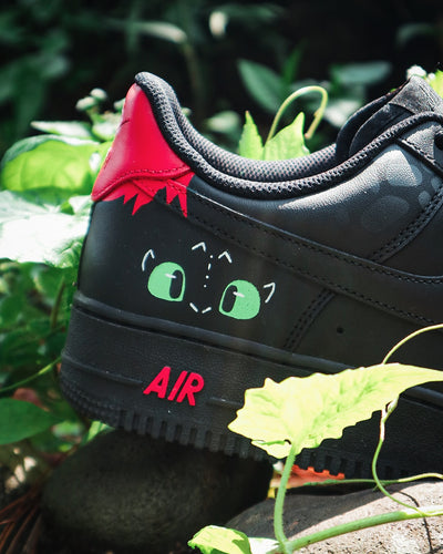 Custom Toothless Air Force 1 Black – custom sneakers view 2 | DiySneakers