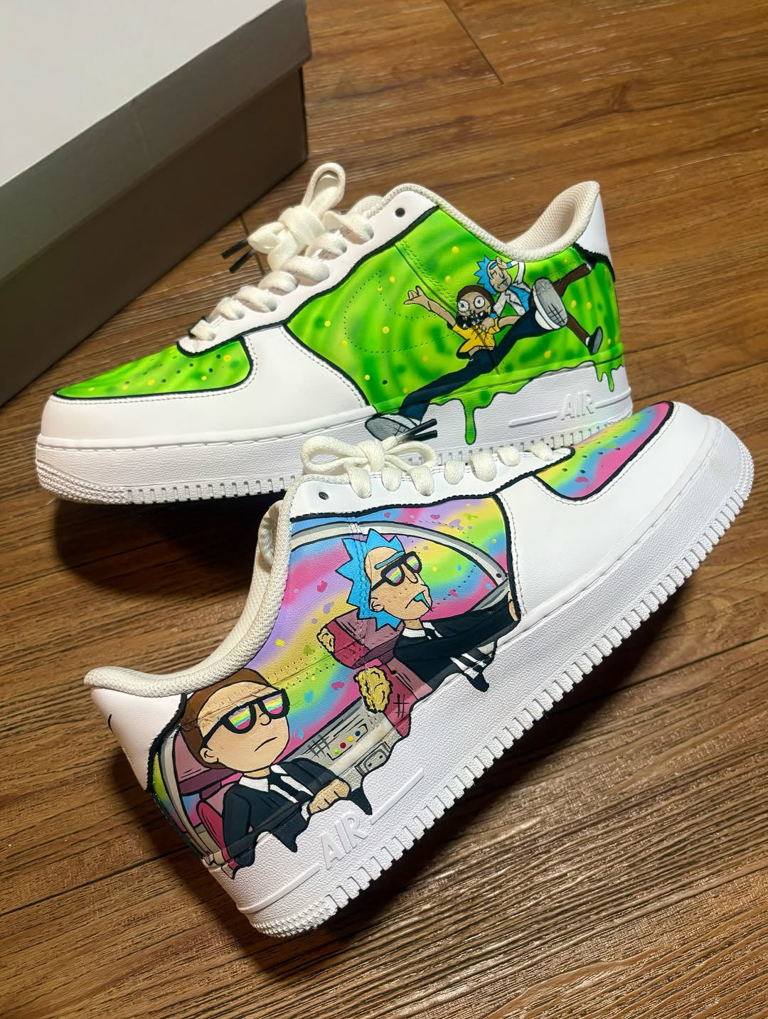 Customized Rick & Morty Air Force 1 Shoes Hand Painted – hand-painted custom sneakers | DiySneakers