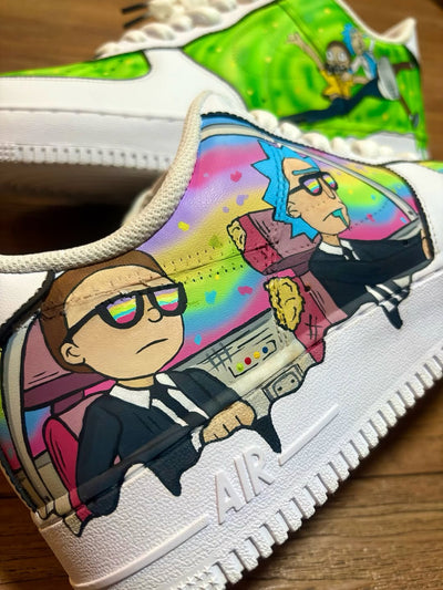 Customized Rick & Morty Air Force 1 Shoes Hand Painted – custom sneakers view 2 | DiySneakers